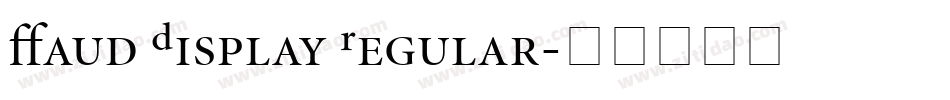 Vaud Display Regular字体转换